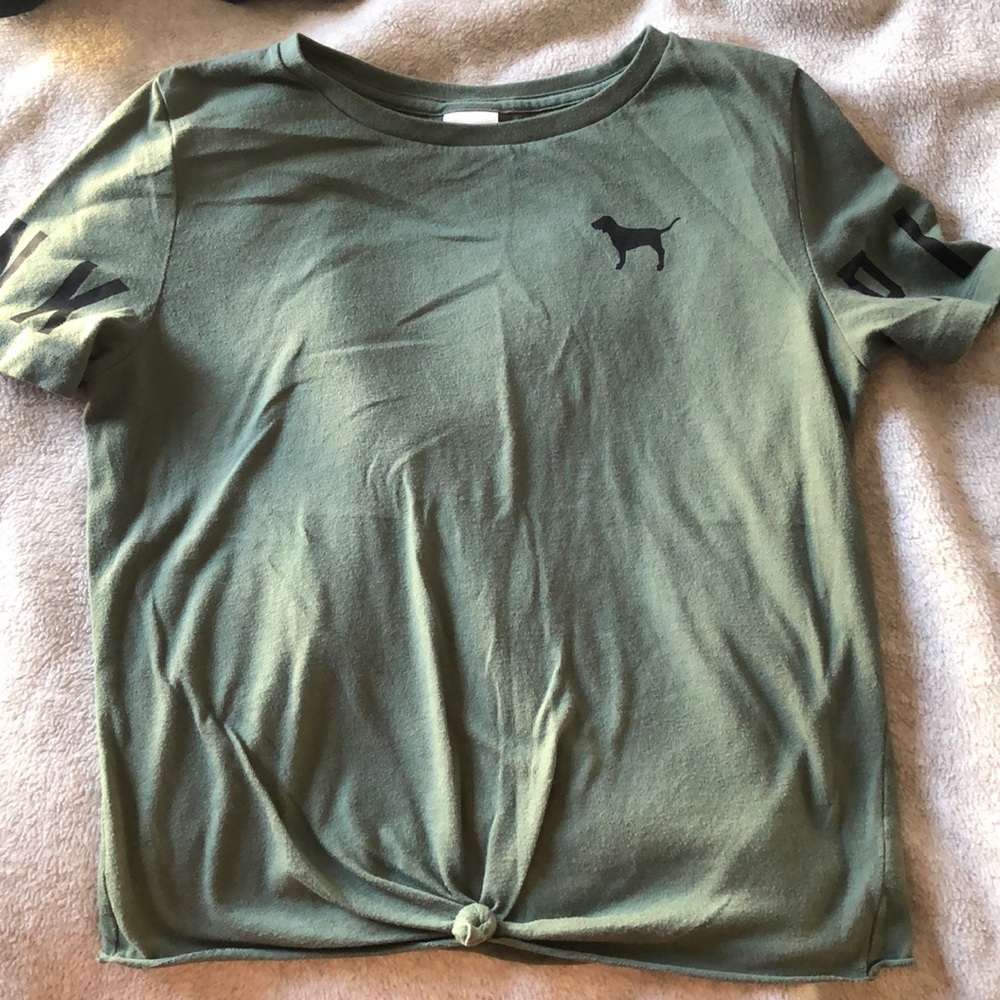 green pink tshirt